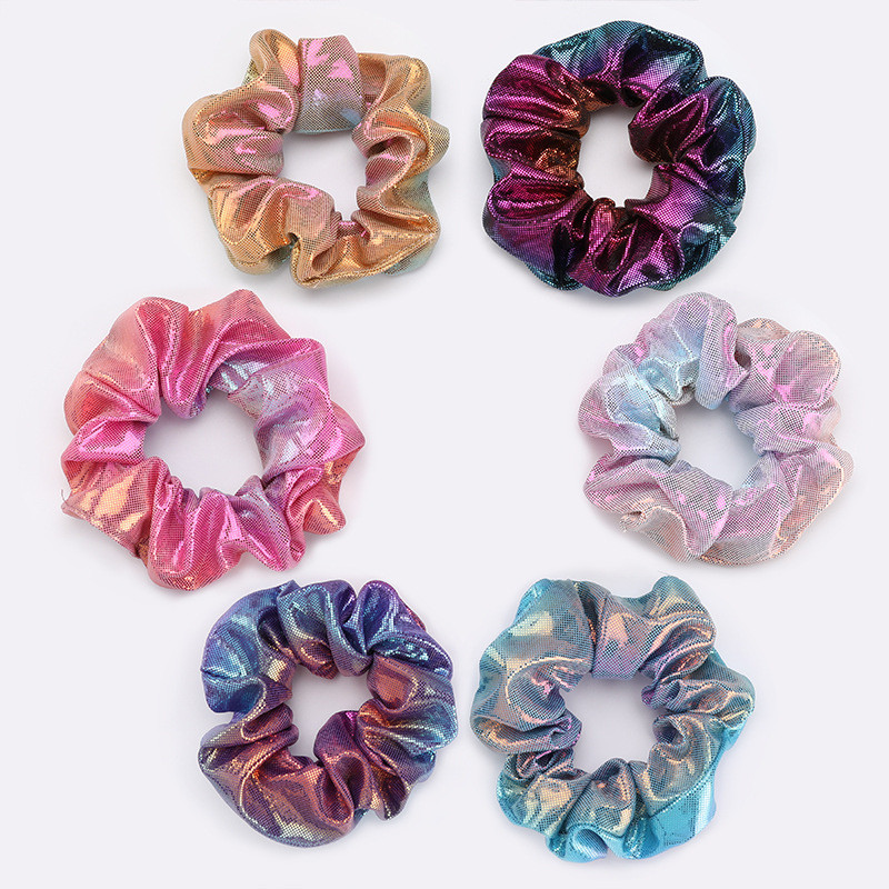 Doamnelor, colorate, culoare gradient, bucle mari de păr, versiunea coreeană, pânză moale, pentru fete, coadă de cal, banda elastică pentru păr, accesorii pentru păr