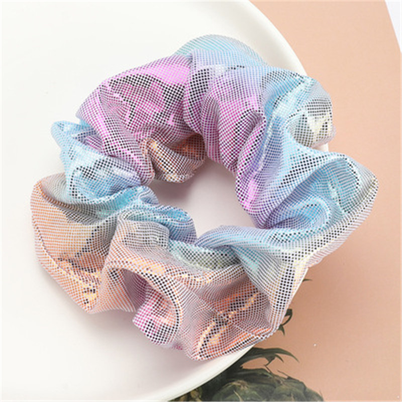 Doamnelor, colorate, culoare gradient, bucle mari de păr, versiunea coreeană, pânză moale, pentru fete, coadă de cal, banda elastică pentru păr, accesorii pentru păr