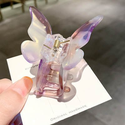 Mini gheare de păr fluture pentru femei, fete, accesorii de păr acrilice, cleme de păr dulce, cleme de păr simple, cleme de păr șic