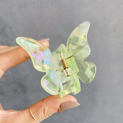 Mini gheare de păr fluture pentru femei, fete, accesorii de păr acrilice, cleme de păr dulce, cleme de păr simple, cleme de păr șic