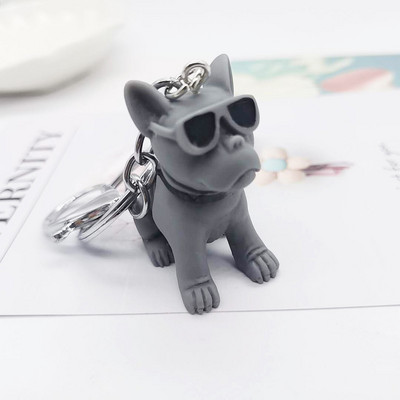Hip Hop Bulldog Kulcstartó Napszemüveg Bulldog Kulcstartó Táska Medál Kreatív állat alakú díszek