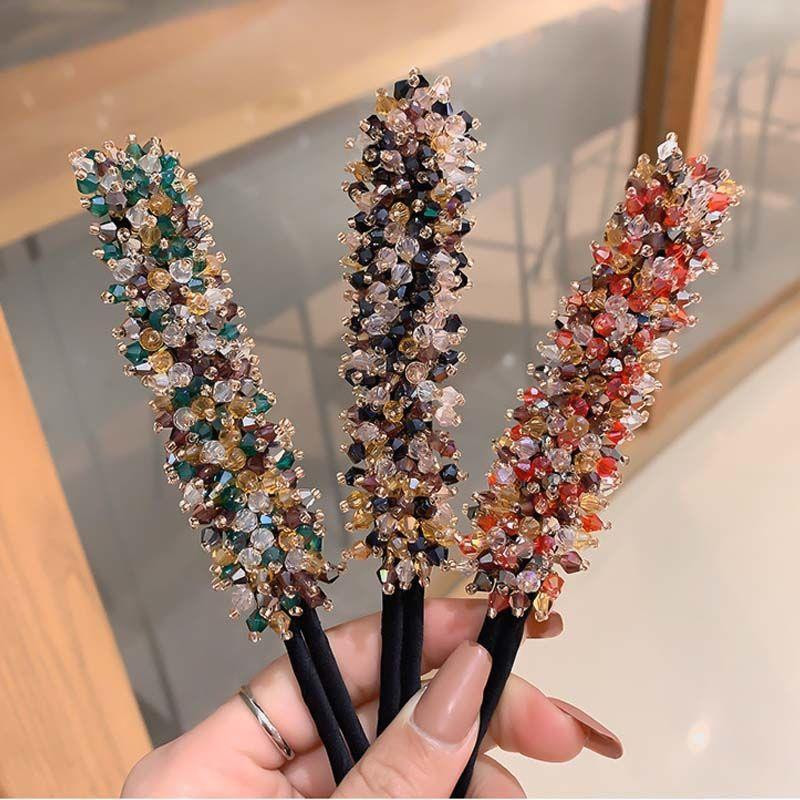 Elegantă flori de modă nuntă mireasa stras cap artefact floare muguri de păr legat jumătate de bile ace agrafe accesoriu de păr femei