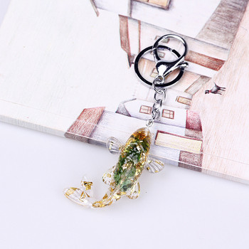 Fashion Koi Fish Lucky Keychains Rings Χρυσόψαρο Κρεμαστό μπρελόκ για μπρελόκ αυτοκινήτου Θήκη Charm Κρεμαστές τσάντες Δώρο