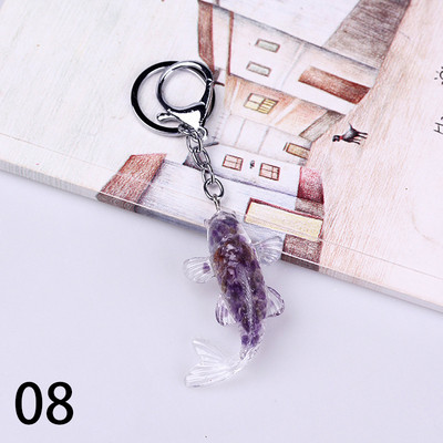 Modni Koi Fish Sretni privjesci za ključeve Prstenovi Zlatna ribica Privjesak za ključeve za auto Držač za ključeve Šarm Viseće torbe Poklon