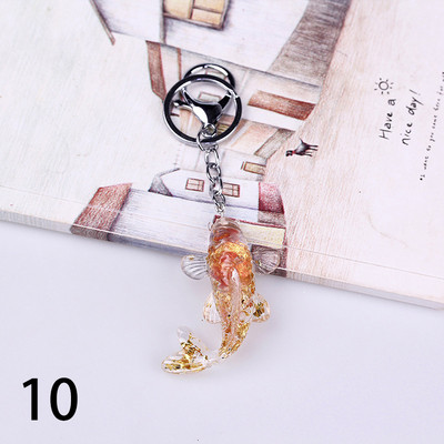 Modni Koi Fish Sretni privjesci za ključeve Prstenovi Zlatna ribica Privjesak za ključeve za auto Držač za ključeve Šarm Viseće torbe Poklon