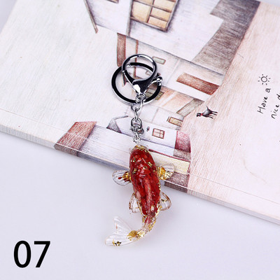 Modni Koi Fish Sretni privjesci za ključeve Prstenovi Zlatna ribica Privjesak za ključeve za auto Držač za ključeve Šarm Viseće torbe Poklon