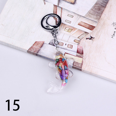 Modni Koi Fish Sretni privjesci za ključeve Prstenovi Zlatna ribica Privjesak za ključeve za auto Držač za ključeve Šarm Viseće torbe Poklon