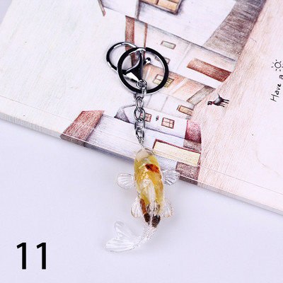 Modni Koi Fish Sretni privjesci za ključeve Prstenovi Zlatna ribica Privjesak za ključeve za auto Držač za ključeve Šarm Viseće torbe Poklon