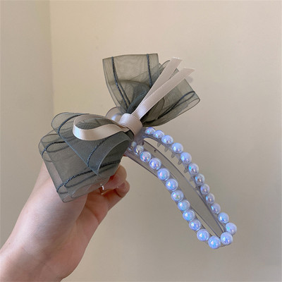 Agrafă de păr cu perle de flori doamnă fată Drăguț Fundă Agrafe de păr din dantelă de flori Agrafă de păr prinde partea din spate a capului clemă de ciocoș de rață