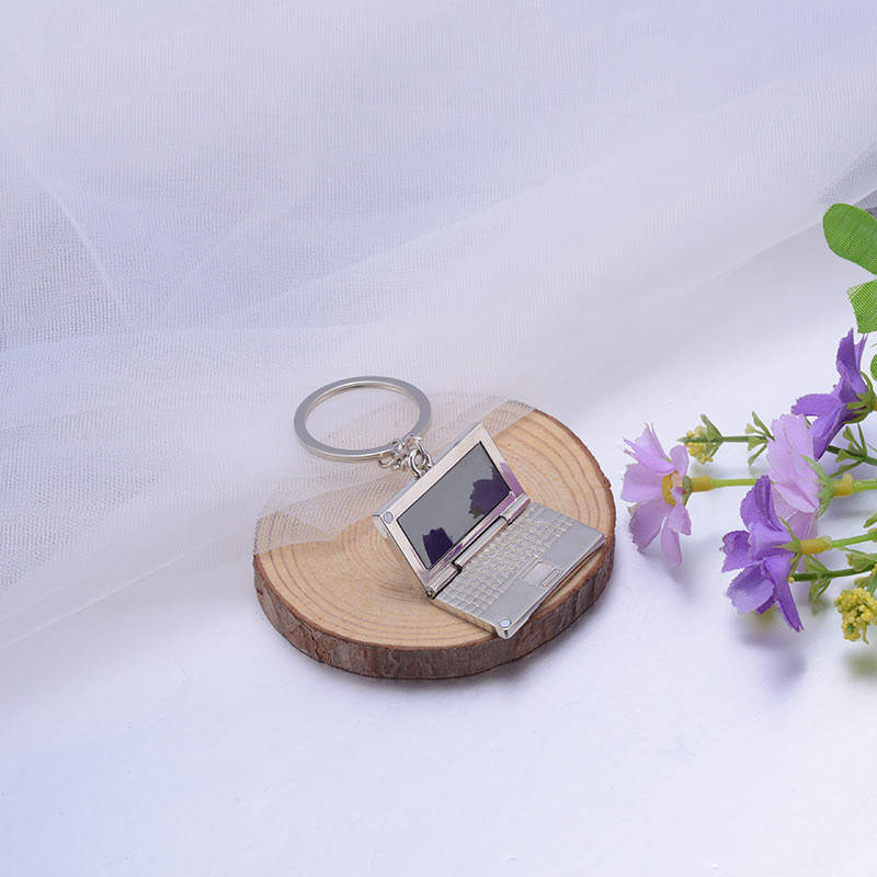 Breloc mini creativ pentru laptop, simulare de personalitate, laptop, notebook, nume de computer, număr de telefon, breloc