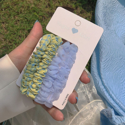 4/Set de frânghie de păr pentru fete coreene, drăguț, simplu, lat, bandă elastică de cauciuc, coadă de cal, accesorii de păr la modă pentru femei