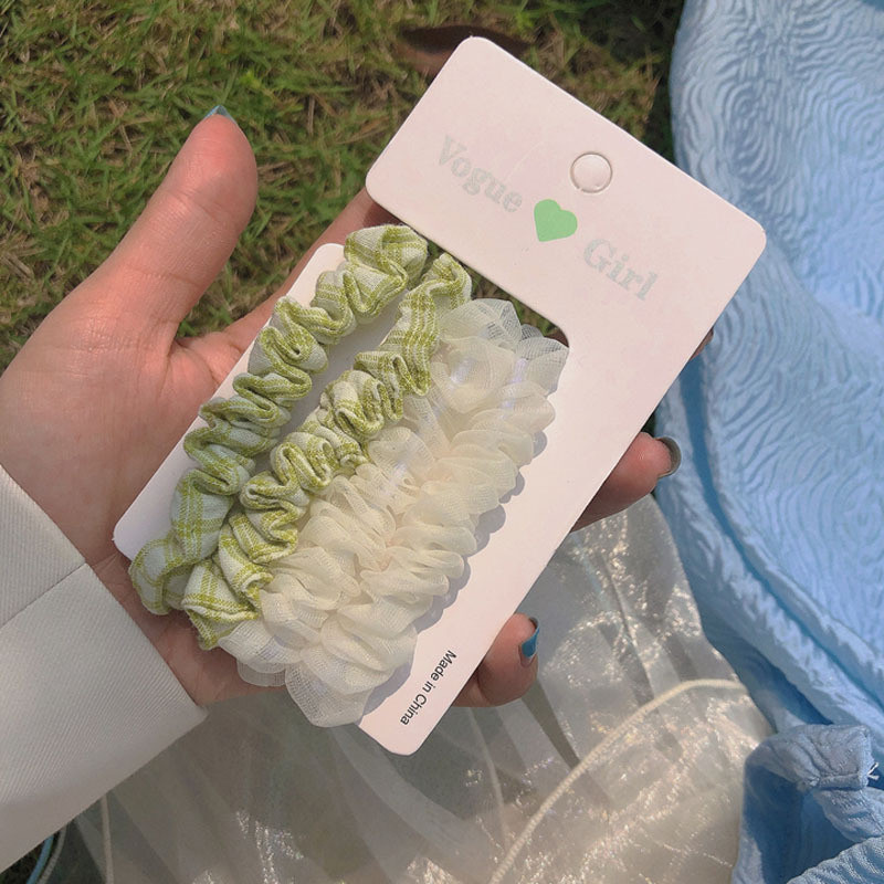 4/Set de frânghie de păr pentru fete coreene, drăguț, simplu, lat, bandă elastică de cauciuc, coadă de cal, accesorii de păr la modă pentru femei