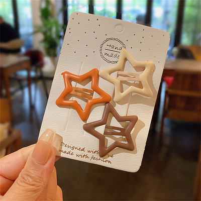 3/6 bucăți/set simple, drăguțe, fete, stea, agrafe de păr, culoare bomboană, agrafe BB, barete, accesorii de păr, bijuterii pentru coafură pentru femei