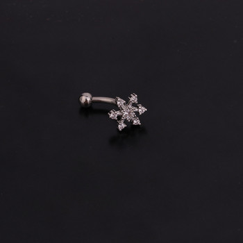 1 бр. 1.6x8 mm пиърсинг за вежди Daith Snug Ring Пиърсинг с извита щанга Tragus Forward Helix за жени, мъже, обеци за топ, пиърсинг