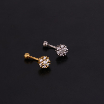 1 buc 1,6 x 8 mm Piercing pentru inel Daith Snug pentru sprâncene, Piercing cu mreană curbată Tragus înainte Helix, Piercing pentru femei, bărbați, cercei, piercing