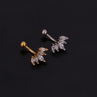 1 buc 1,6 x 8 mm Piercing pentru inel Daith Snug pentru sprâncene, Piercing cu mreană curbată Tragus înainte Helix, Piercing pentru femei, bărbați, cercei, piercing