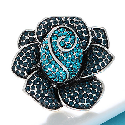 CINDY XIANG Broșe cu flori de trandafir cu strasuri pentru femei, ace de plantă de modă vintage, 2 culori disponibile, accesorii de iarnă, cadou