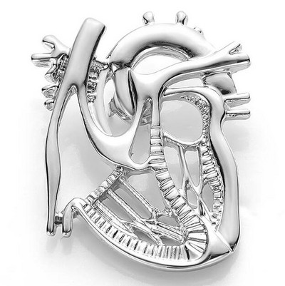 Νέο κόσμημα σε σχήμα καρδιάς καρφίτσα καρφίτσα χρυσό χρώμα Κοσμήματα Δώρο Νοσοκόμα γιατρού Φοιτητής Ιατρικές Χριστουγεννιάτικες καρφίτσες καρφίτσες καρφίτσας άνδρες