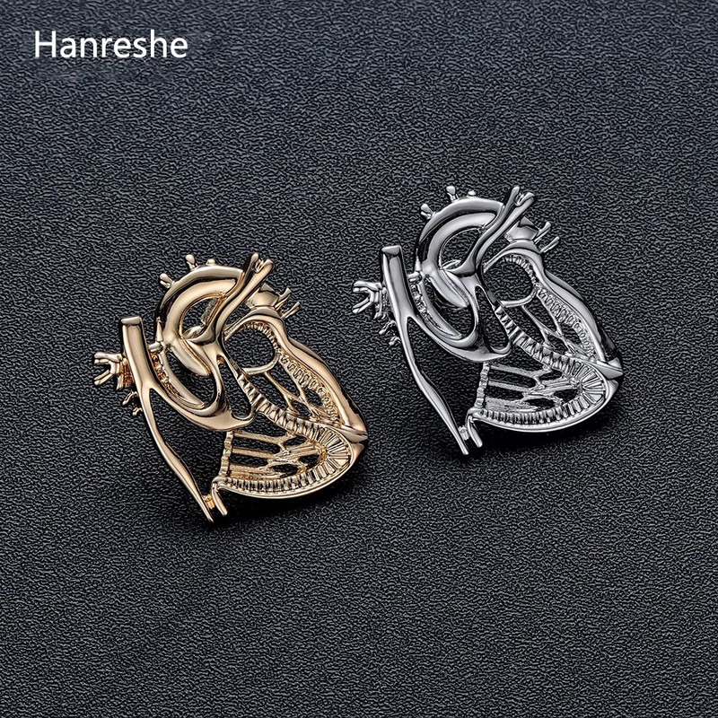 Νέο κόσμημα σε σχήμα καρδιάς καρφίτσα καρφίτσα χρυσό χρώμα Κοσμήματα Δώρο Νοσοκόμα γιατρού Φοιτητής Ιατρικές Χριστουγεννιάτικες καρφίτσες καρφίτσες καρφίτσας άνδρες