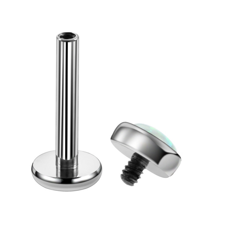 HS 1PC G23 Titanium Opal Labret Stud Rings Buze Bare Sexy fermecător Piercing Tragus pentru cartilajul urechii pentru bijuterii unisex 16g