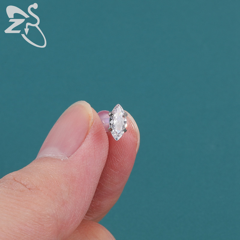 ZS 5 buc/lot 16G Clear Bioflex Lip Labret Piercing Set Crystal Monroe Lip Stud Star Heart Piercing Cartilage Tragus Helix