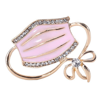 Broševi u obliku maske od emajla Visokokvalitetni umetnuti kristalni medicinski broš Igla Liječnička značka za rever Medicinsko osoblje Odjevni dodaci