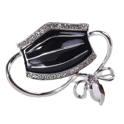 Broševi u obliku maske od emajla Visokokvalitetni umetnuti kristalni medicinski broš Igla Liječnička značka za rever Medicinsko osoblje Odjevni dodaci