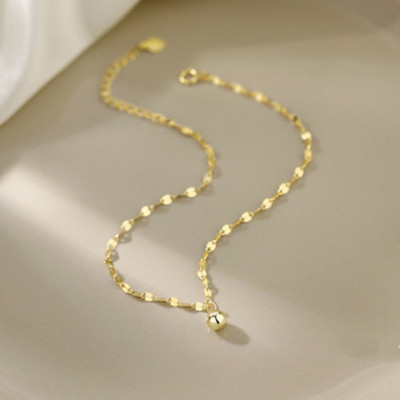 XIYANIKE Strieborná farba Novo prichádzajúce Transferové korálky Tenký náramok na členok pre ženy Prívesok Vynikajúce šperky Nastaviteľný darček pre pár