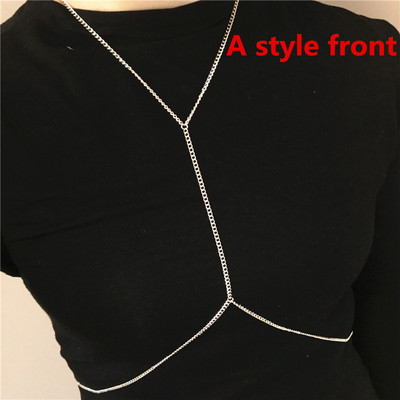 Bijuterii de corp simple de modă pentru femei, vară, sexy, pentru bikini, pentru piept, ham, lanț, bijuterii, colier pentru corp.