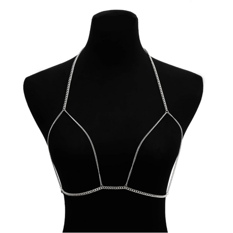 Bijuterii de corp simple de modă pentru femei, vară, sexy, pentru bikini, pentru piept, ham, lanț, bijuterii, colier pentru corp.