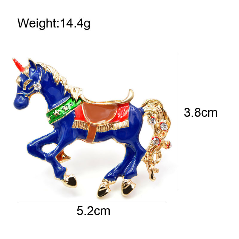 CINDY XIANG Broșe cu unicorn emailat pentru femei, la modă, la modă, la cai, la animale, accesorii elegante pentru haine de petrecere, cadou de livrare picătură