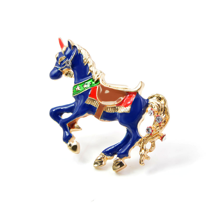 CINDY XIANG Broșe cu unicorn emailat pentru femei, la modă, la modă, la cai, la animale, accesorii elegante pentru haine de petrecere, cadou de livrare picătură