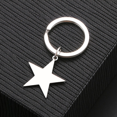 Breloc din oțel inoxidabil Harta lumii frunze de arțar cruce gotică amuletă culoare argintie breloc pentru chei de mașină pentru femei bărbați bijuterii cadouri