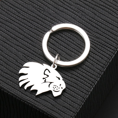 Breloc din oțel inoxidabil Harta lumii frunze de arțar cruce gotică amuletă culoare argintie breloc pentru chei de mașină pentru femei bărbați bijuterii cadouri