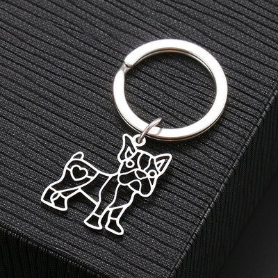 Breloc din oțel inoxidabil Harta lumii frunze de arțar cruce gotică amuletă culoare argintie breloc pentru chei de mașină pentru femei bărbați bijuterii cadouri