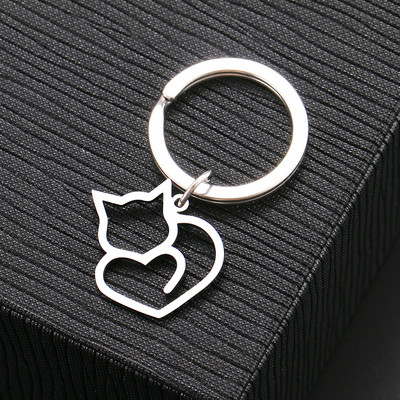 Breloc din oțel inoxidabil Harta lumii frunze de arțar cruce gotică amuletă culoare argintie breloc pentru chei de mașină pentru femei bărbați bijuterii cadouri