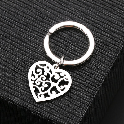 Breloc din oțel inoxidabil Harta lumii frunze de arțar cruce gotică amuletă culoare argintie breloc pentru chei de mașină pentru femei bărbați bijuterii cadouri