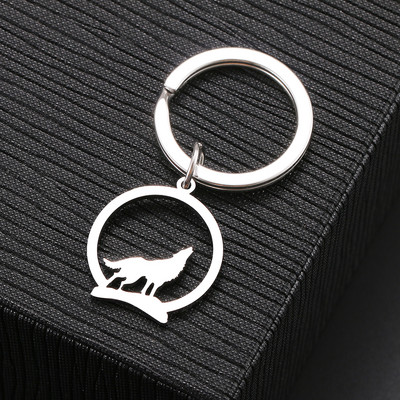 Breloc din oțel inoxidabil Harta lumii frunze de arțar cruce gotică amuletă culoare argintie breloc pentru chei de mașină pentru femei bărbați bijuterii cadouri