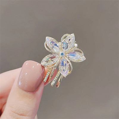 Agrafă de modă Rochie de cap elegantă, asemănătoare cu flori de cristal, breton, agrafă, accesorii de păr, agrafă de sus, bijuterii de nuntă