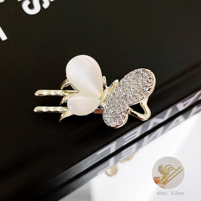 Nieuwe Butterfly Metalen Krab Klauw Clip Voor Vrouwen Meisjes Charm Barrette Vol Strass Bruiloft Haar Accessoires Sieraden Gift