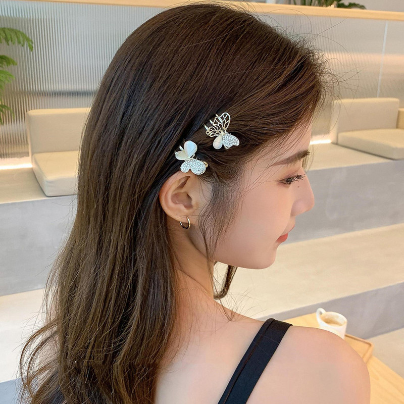 Nieuwe Butterfly Metalen Krab Klauw Clip Voor Vrouwen Meisjes Charm Barrette Vol Strass Bruiloft Haar Accessoires Sieraden Gift