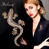 SINLEERY Egyedi Gecko Bross Rózsa Antik Arany Ezüst Szín Inlay Kristálykék Cirkon Eyes Bross Női Ékszer ZD1 SSC