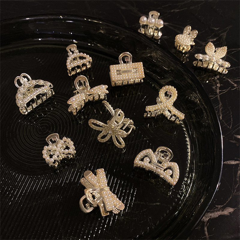 Nou 1 buc din aliaj mini perle femei gheare de aer Gheare de păr mici pentru copii agrafe dulci agrafe de păr bentite de modă accesorii de păr