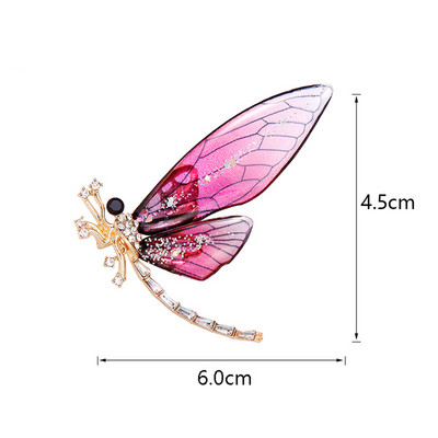 Broșă fluture Broșă cu strass Broșă cămașă Bijuterii pentru artist Broșă cu insecte Guler cu ac Broșă pentru artist anti-lumină rătăcită