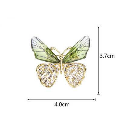 Broșă fluture Broșă cu strass Broșă cămașă Bijuterii pentru artist Broșă cu insecte Guler cu ac Broșă pentru artist anti-lumină rătăcită