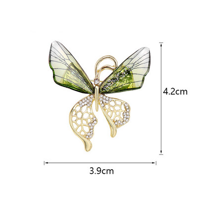 Broșă fluture Broșă cu strass Broșă cămașă Bijuterii pentru artist Broșă cu insecte Guler cu ac Broșă pentru artist anti-lumină rătăcită