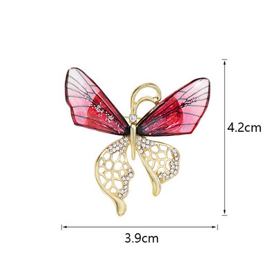 Broșă fluture Broșă cu strass Broșă cămașă Bijuterii pentru artist Broșă cu insecte Guler cu ac Broșă pentru artist anti-lumină rătăcită