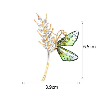 Broșă fluture Broșă cu strass Broșă cămașă Bijuterii pentru artist Broșă cu insecte Guler cu ac Broșă pentru artist anti-lumină rătăcită