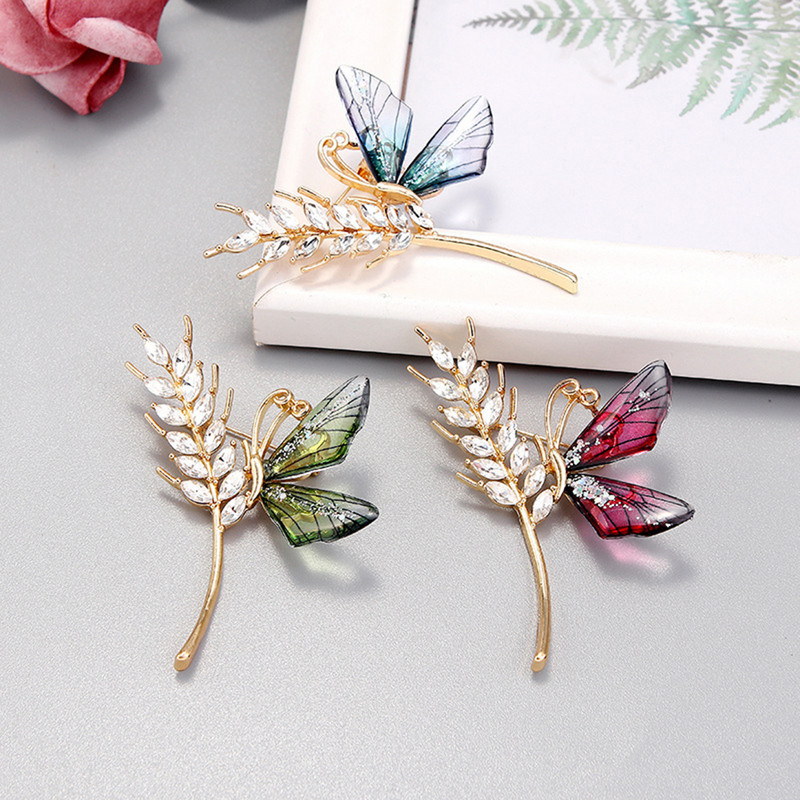 Broșă fluture Broșă cu strass Broșă cămașă Bijuterii pentru artist Broșă cu insecte Guler cu ac Broșă pentru artist anti-lumină rătăcită
