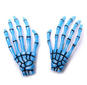 Комплект от 2 бр. нов Хелоуин Череп Щипка за коса Fashion Punk Gothic Harajuku Hand Bone Grab Щипка за коса Дамски аксесоари за коса